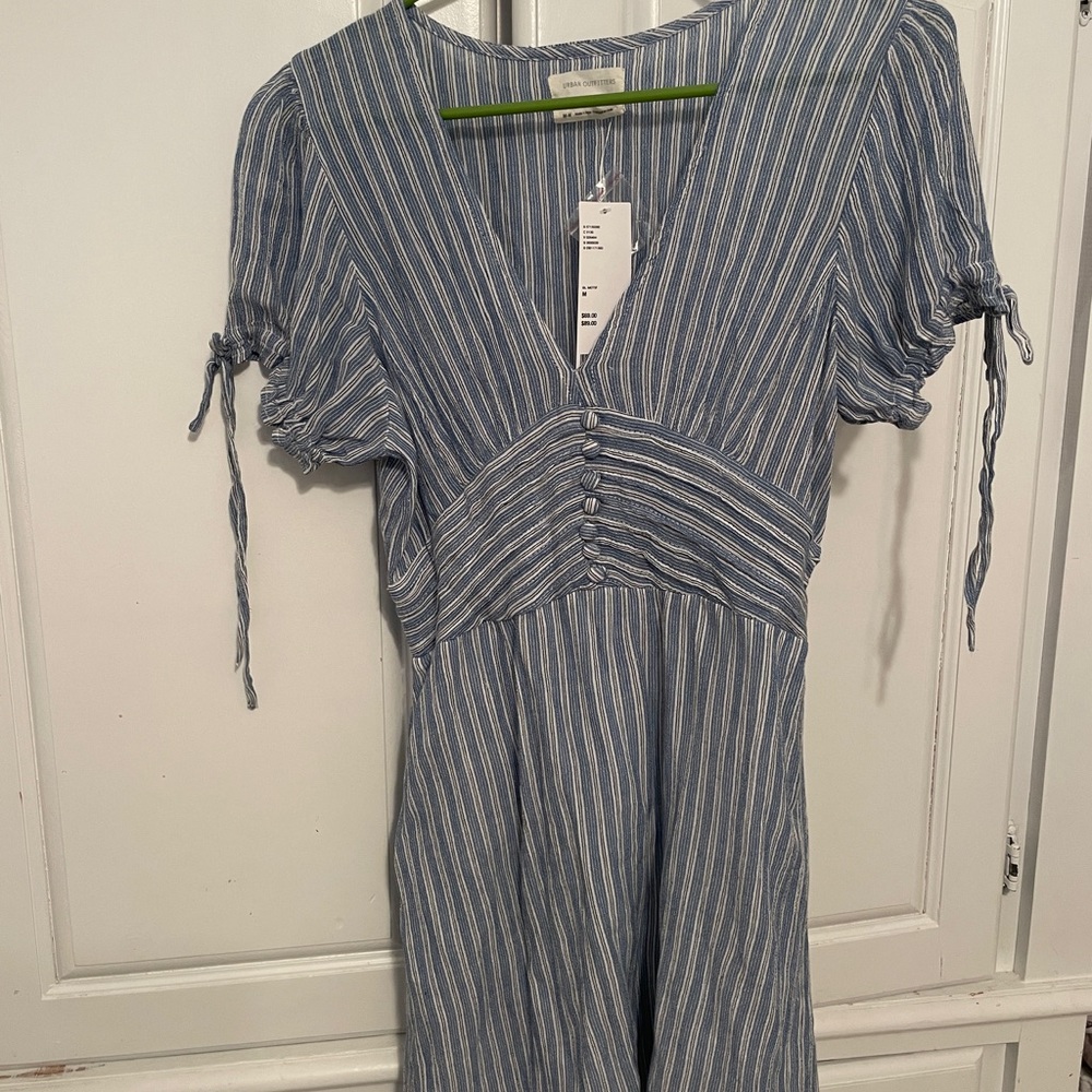 UO Talia Tie Sleeve Mini Dress